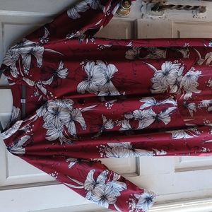 Rosedale Red Floral Longsleeve Dress size 4X